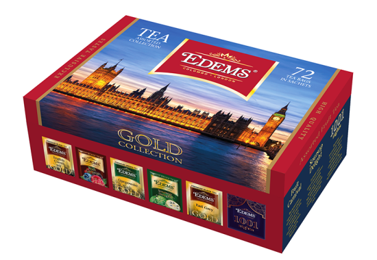 Чай "Edems"  72 ф/п х 2 г асорті "GOLD COLLECTION" (конверт)