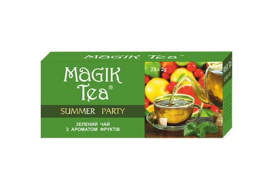 Чай "Мagik Tea" 25 ф/п х 2 г зелений "Summer Party"