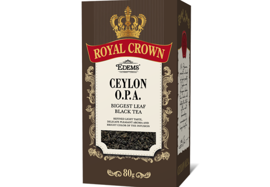 Чай "ROYAL CROWN" 80 г чорний листовий "CEYLON O.P.A." 