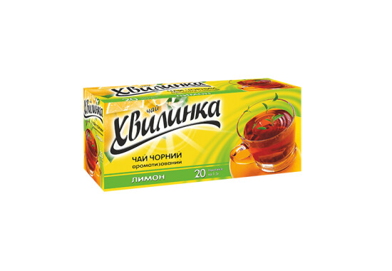 Чай "Хвилинка" 20 ф/п х 1,5 г чорний "Лимон"