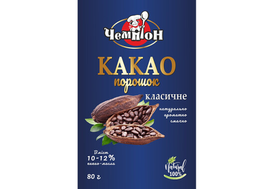 Какао - порошок 80 г (м'яка упаковка)