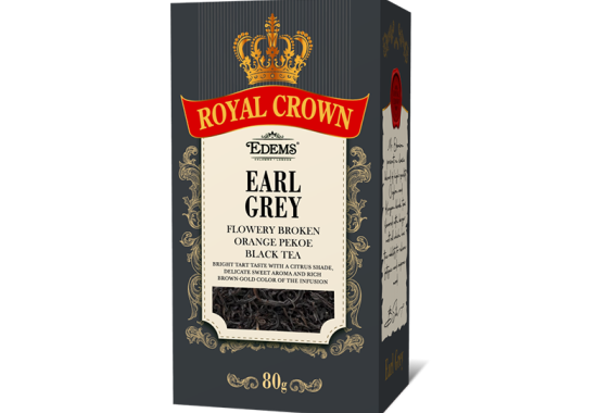 Чай "ROYAL CROWN" 80 г чорний листовий  ароматизований "EARL GREY" 