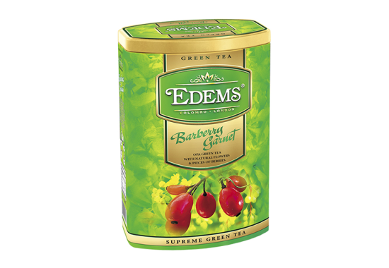 Чай "Еdems" 200 г ж/б зелений "Барбарис Гранат" крупнолистовий
