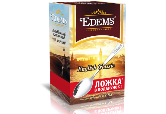 Чай "Еdems" 100 г чорний "Англійський класичний" + ложка