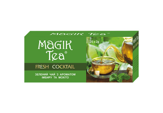 Чай "Мagik Tea" 25 ф/п х 2 г зелений "Fresh Cocktail"