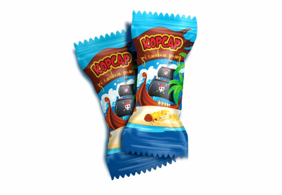 Цукерка глазурована " Корсар" 1,5 кг /271,32 грн за кг