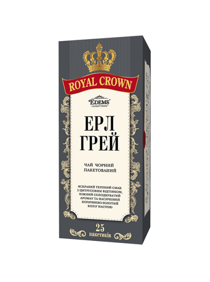 Чай "ROYAL CROWN" 25 ф/п х 2 г чорний "EARL GREY" фото 2