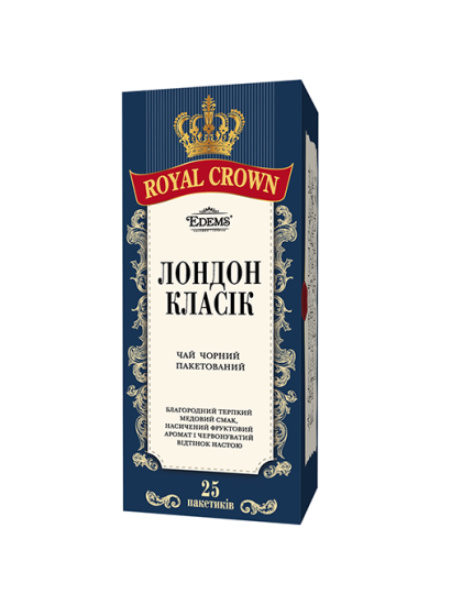 Чай "ROYAL CROWN" 25 ф/п х 2 г чорний "LONDON CLASSIC" фото 2