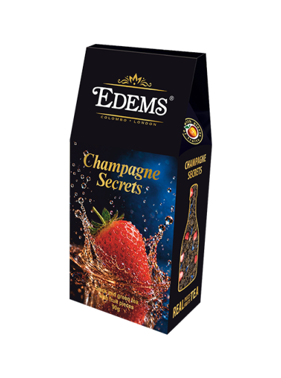 Чай "Еdems" 90г чорно-зелений з шматочками фруктів "Секрети шампанського" фото 2