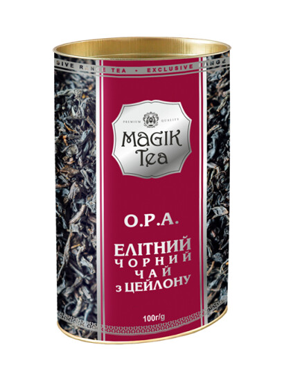 Чай "Мagik Tea" 100 г тубус чорний О.Р.А. "Елітний чорний" крупнолистовий фото 2