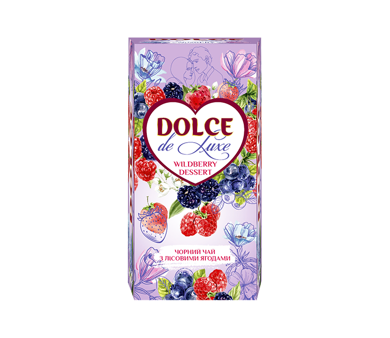 Чай "DOLCE de Luxe" 25 ф/п х 2 г чорний "Wildberry Dessert" (конверт)