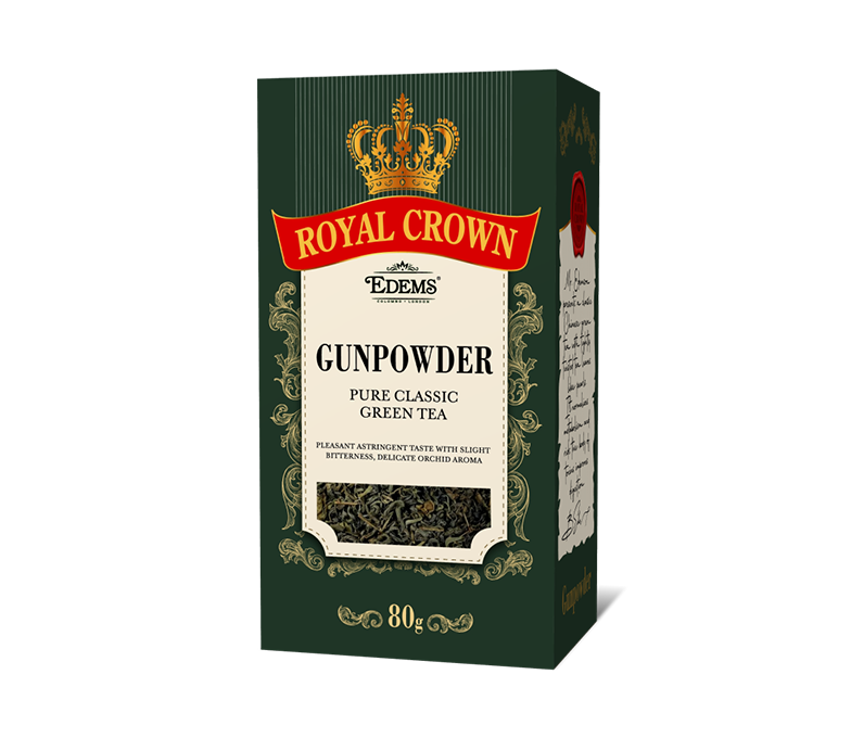 Чай "ROYAL CROWN" 80 г зелений листовий "GUNPOWDER" 