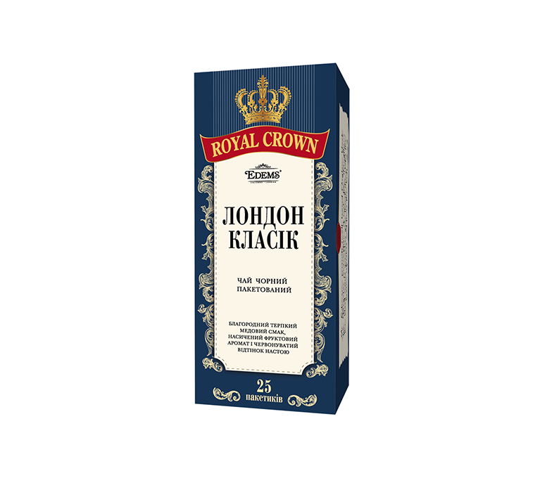 Чай "ROYAL CROWN" 25 ф/п х 2 г чорний "LONDON CLASSIC"