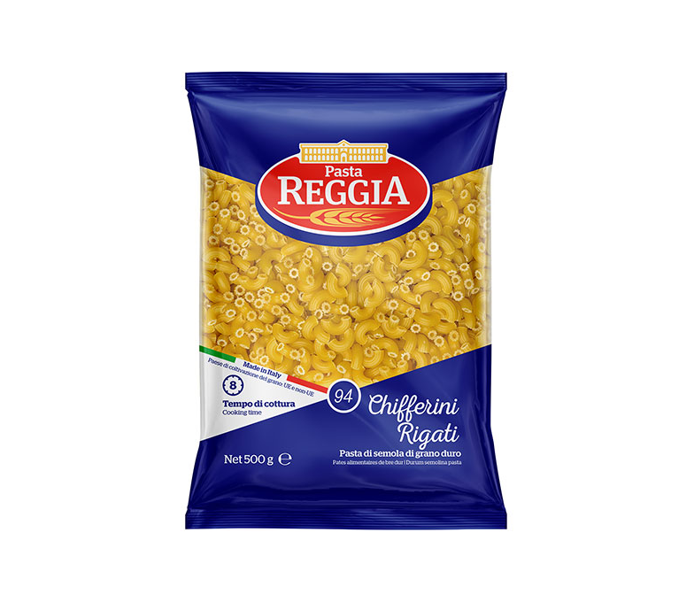94"Ріжки рифлені (Chifferini Rigati)" 500 г ТМ "Reggia"