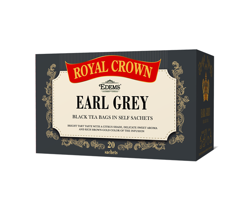 Чай "ROYAL CROWN" 20 ф/п х 2 г чорний "EARL GREY" (конверт)