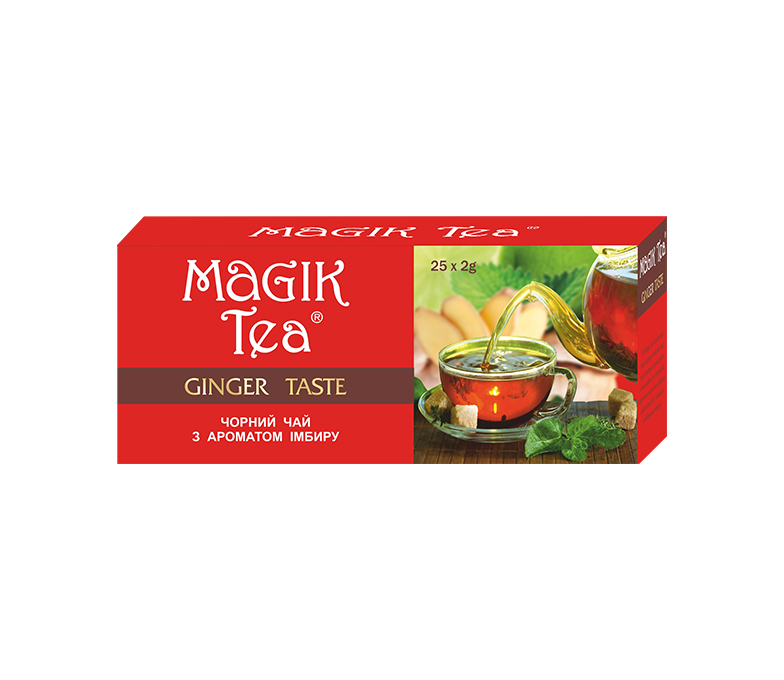 Чай "Мagik Tea" 25 ф/п х 2 г чорний "Ginger Taste"