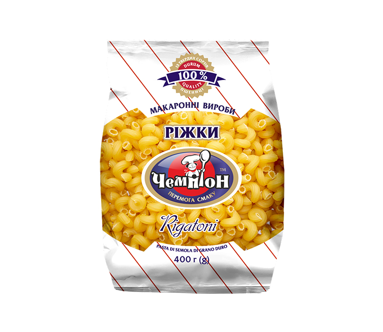 Макарони "Ріжки" 400 г Premium ТМ "Чемпіон"