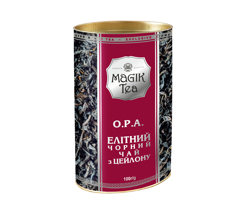 Чай "Мagik Tea" 100 г тубус чорний О.Р.А. "Елітний чорний" крупнолистовий