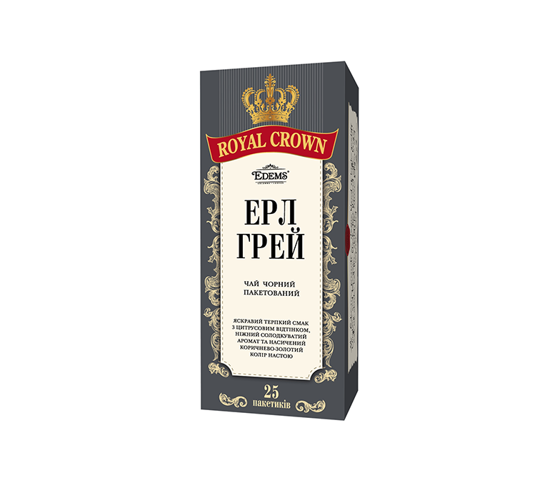 Чай "ROYAL CROWN" 25 ф/п х 2 г чорний "EARL GREY"