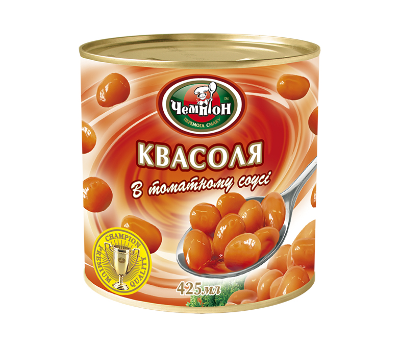 Квасоля у томатному соусі 425 мл ж/б ТМ "Чемпіон"